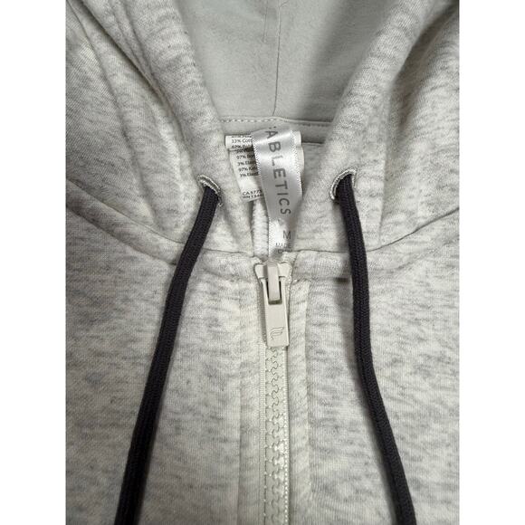 Fabletics Fleece Hooded One Piece Womens MED Gray‎ Pockets Zipper Cozy - Picture 9 of 16